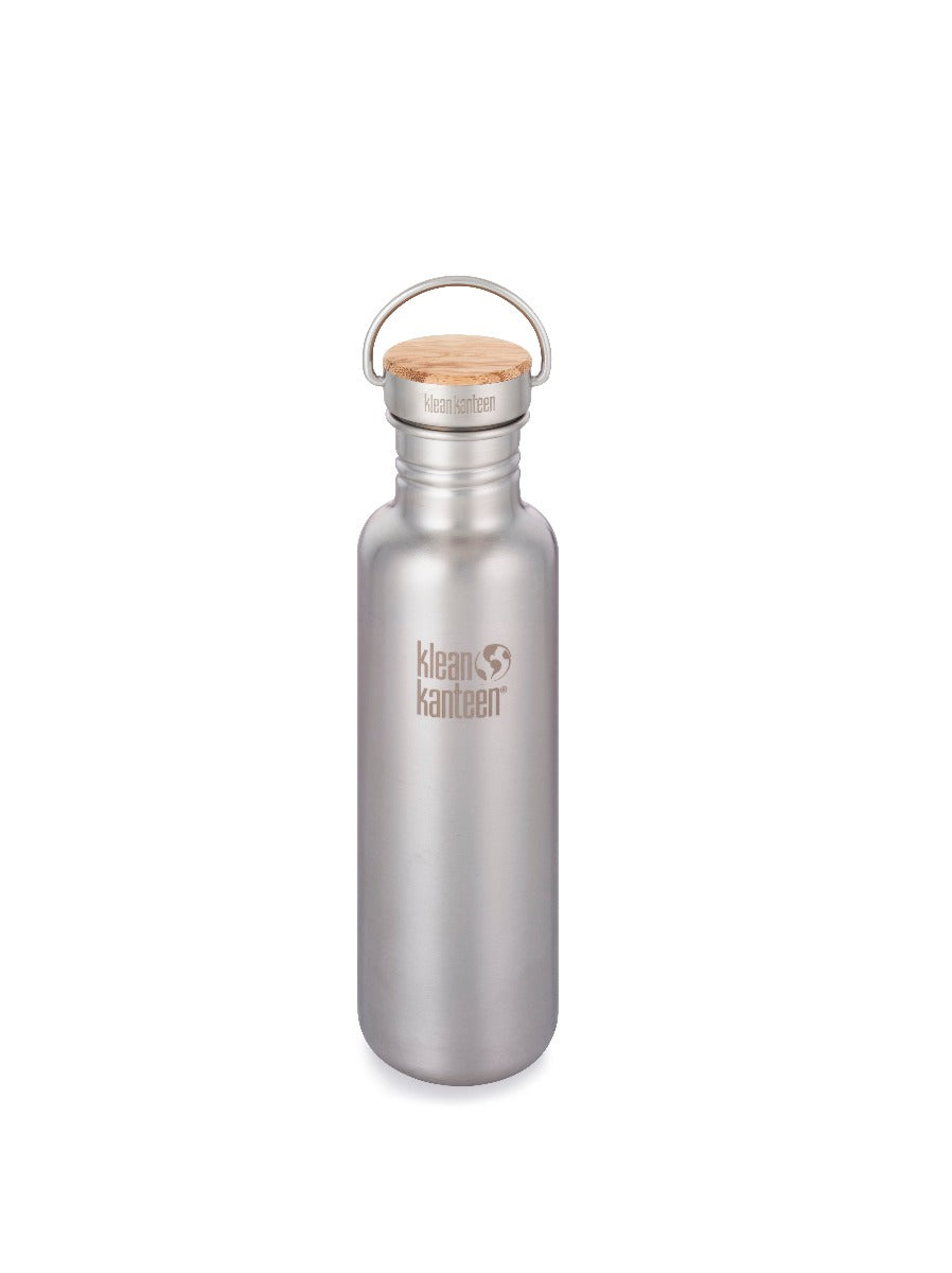 Bouteille isotherme - Inox brossé Bambou