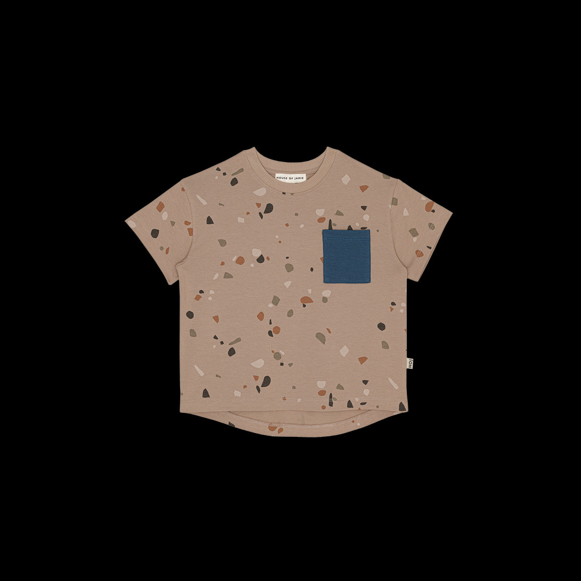 T-Shirt Oversize en Coton Biologique, Terrazzo