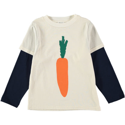 T-Shirt Longues Manches Carrot en Coton Bio, Raw