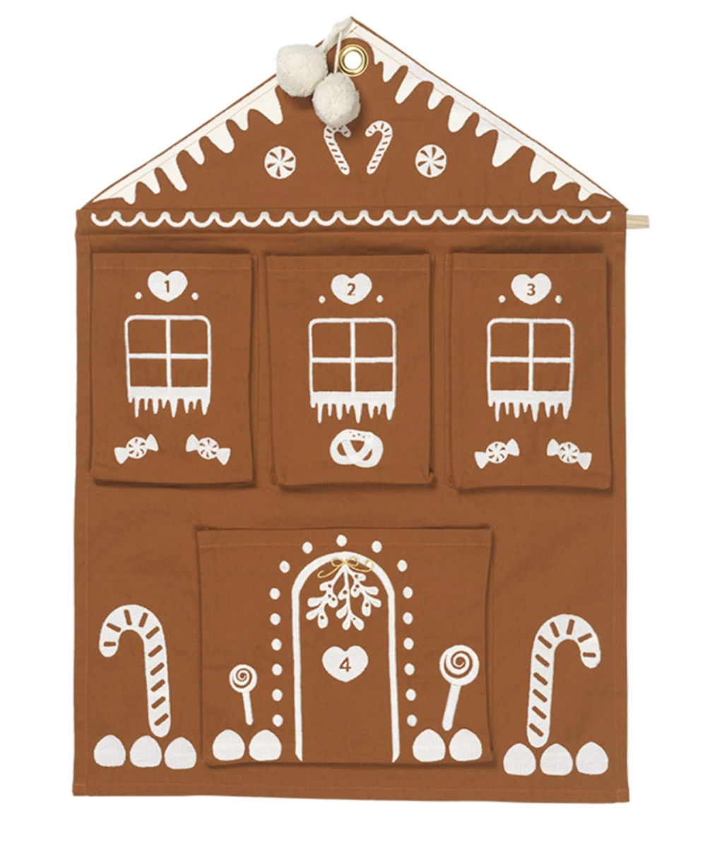 Calendrier Mural Brodé, Gingerbread House