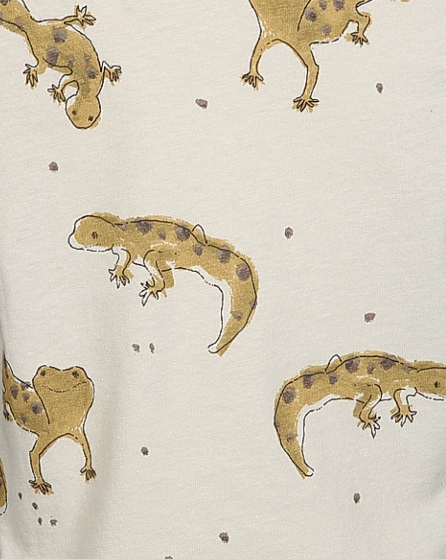 T-Shirt en Coton Bio et Lin, Gecko