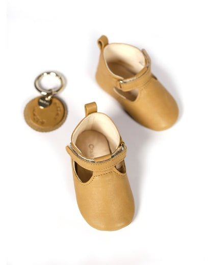 Chaussures / Chaussons Bébé et Enfant en Cuir, Salomé Caramel