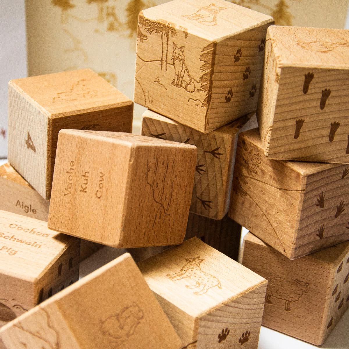 Cubes en bois - La Faune Helvétique