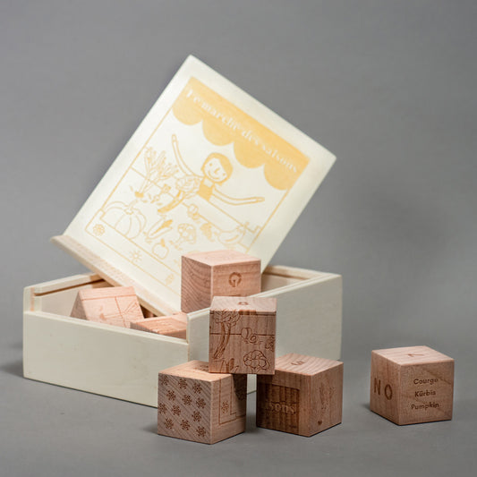 Cubes en bois - Le marché des saisons