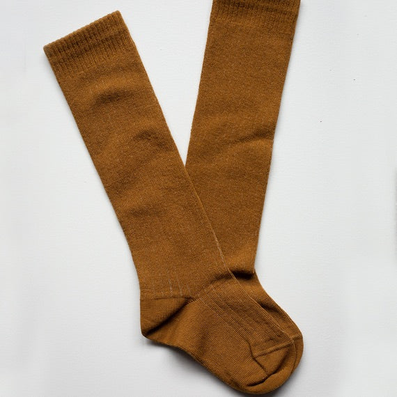 The Ribbed Sock en Coton Biologique, Bronze