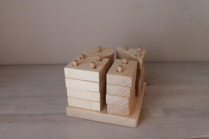 Formes Empilables Montessori en bois