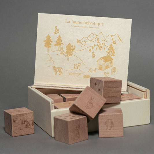 Cubes en bois - La Faune Helvétique