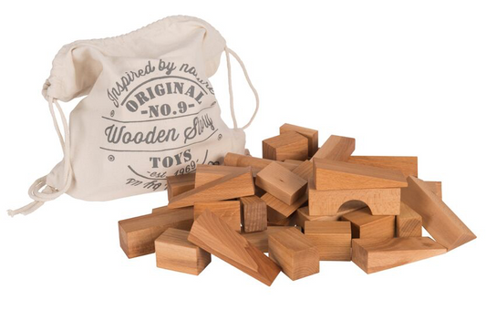 Blocs en bois XL, 50 pièces